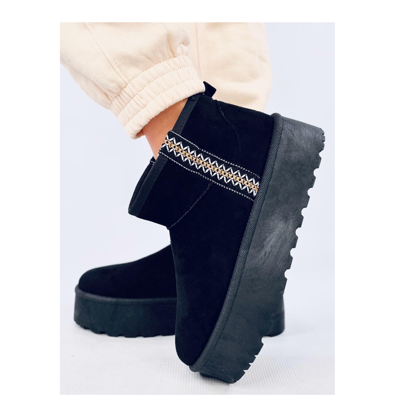Botas de nieve cortas con plataforma Weyan Black - Inello negro 1