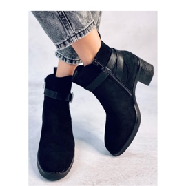 Yonda Botines tacón estable negro - Inello 3