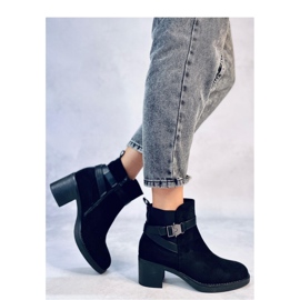 Yonda Botines tacón estable negro - Inello 4