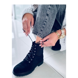 Vecna ​​Botín trabajador negro con cordones - Inello 4