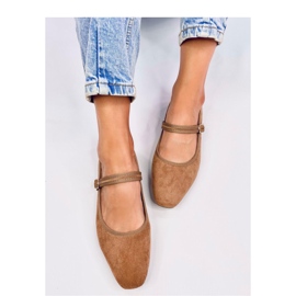 Bailarinas estilo Mary Jane Khaki marrón 1