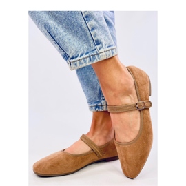 Bailarinas estilo Mary Jane Khaki marrón 2
