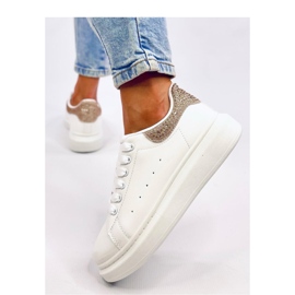 Zapatillas plataforma doradas blanco 1