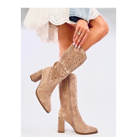 Botas tacón calado Strokes caqui - Inello marrón 1