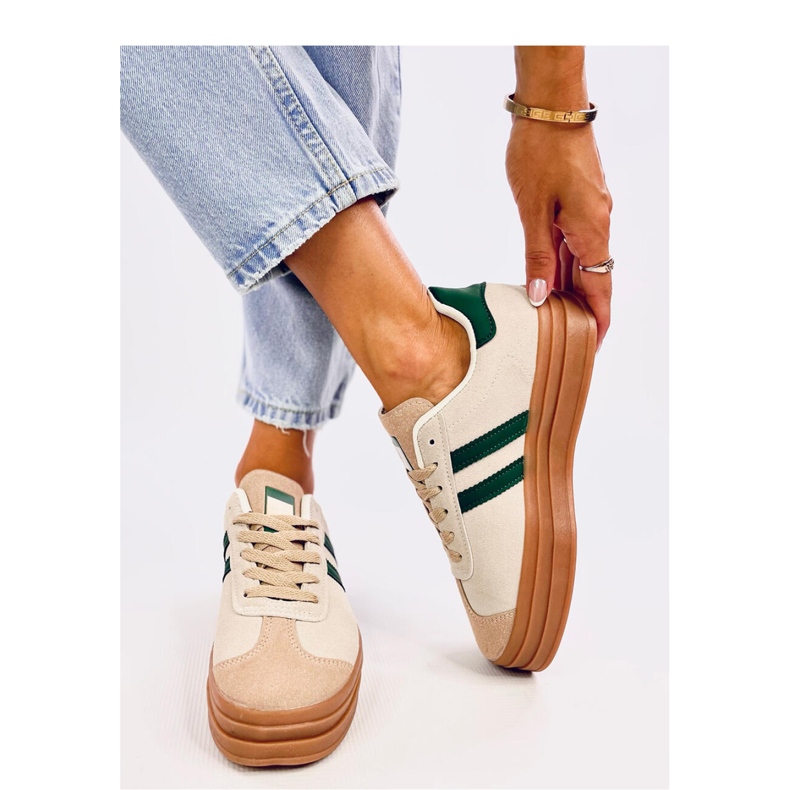 Deportivas de mujer Essa BEIGE/VERDE - Inello 2