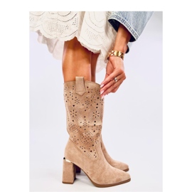 Botas tacón calado Strokes caqui - Inello marrón 3