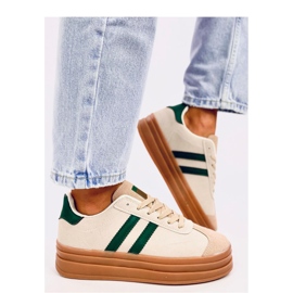 Deportivas de mujer Essa BEIGE/VERDE - Inello 3