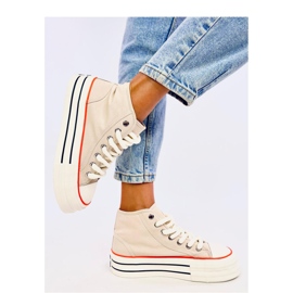 Zapatillas plataforma beige 1