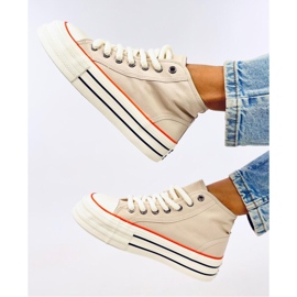 Zapatillas plataforma beige 3