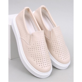 Zapatillas slip-on beige caladas 1