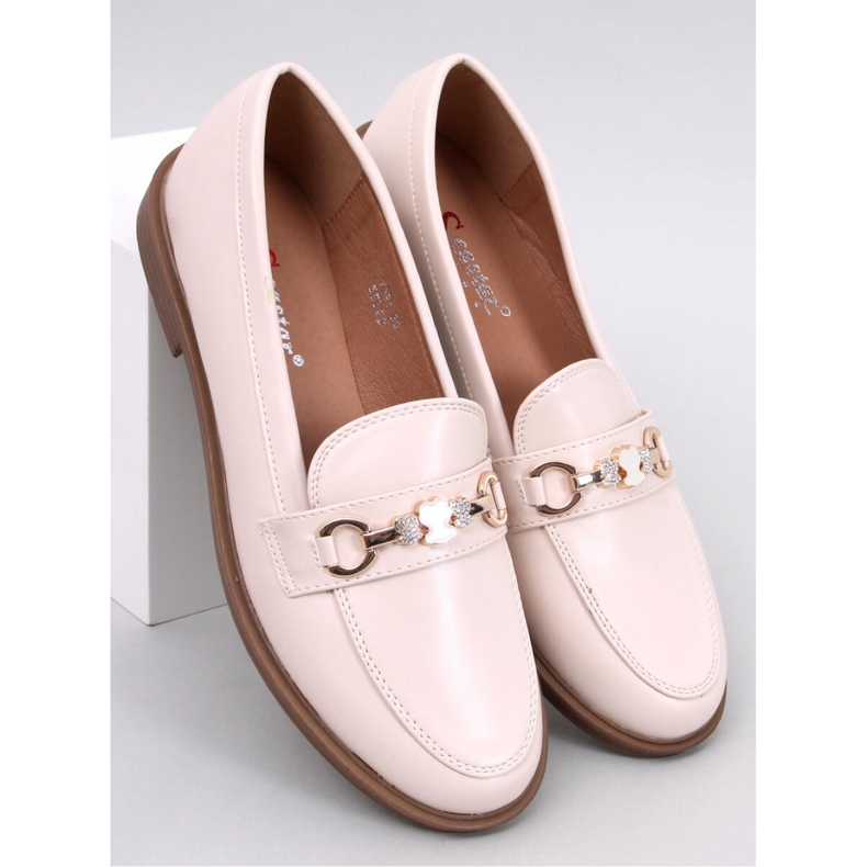 Seastar Mocasines de mujer con ositos de piel flor beige 1