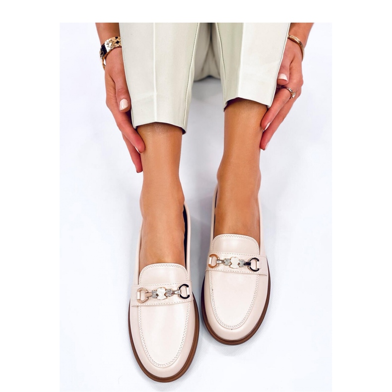 Seastar Mocasines de mujer con ositos de piel flor beige 2