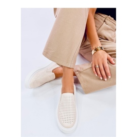 Zapatillas slip-on beige caladas 4