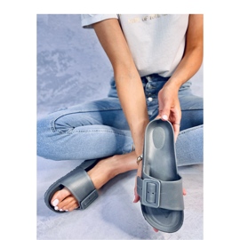 Sandalia Chanclas de goma con hebilla Romero Gris - Inello 3