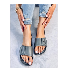 Sandalia Chanclas de goma con hebilla Romero Gris - Inello 4