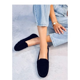 Mocasines mujer de ante Negro 2