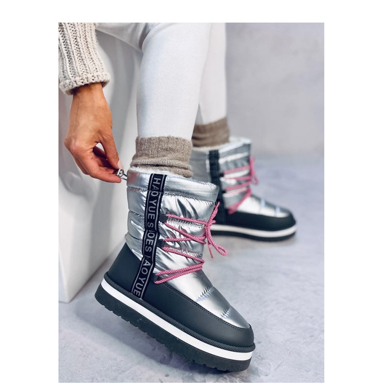 Botas de nieve mujer Archie Plata - Inello gris 2