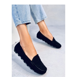 Mocasines mujer de ante Negro 3