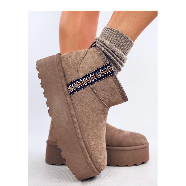Weyan Khaki - Botas de nieve cortas con plataforma Inello marrón 2