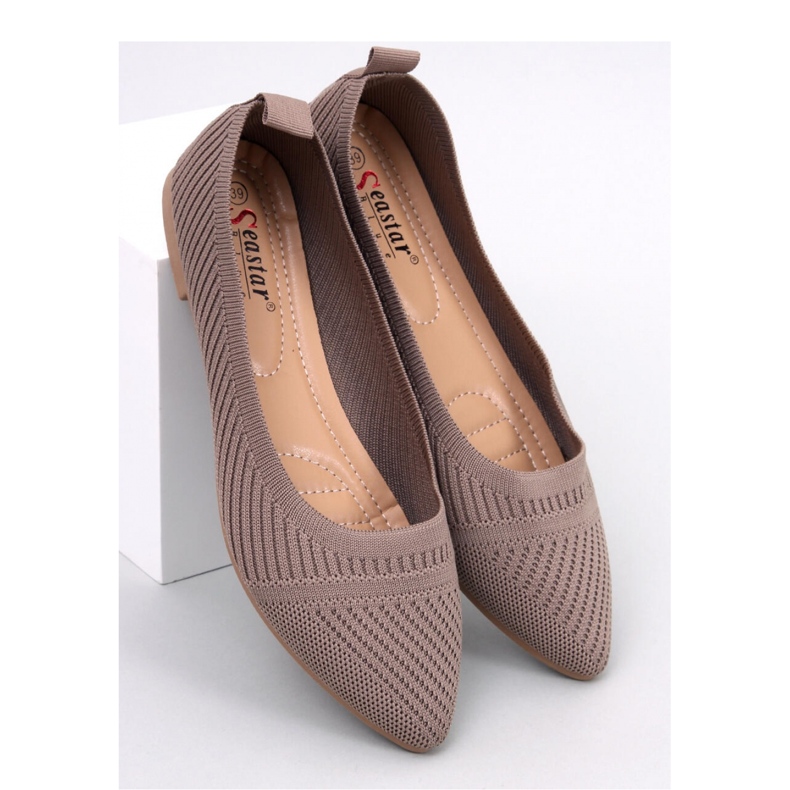 Bailarinas tejidas Kayla Khaki - Inello marrón 1