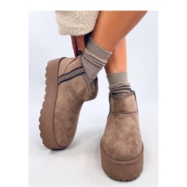 Weyan Khaki - Botas de nieve cortas con plataforma Inello marrón 3