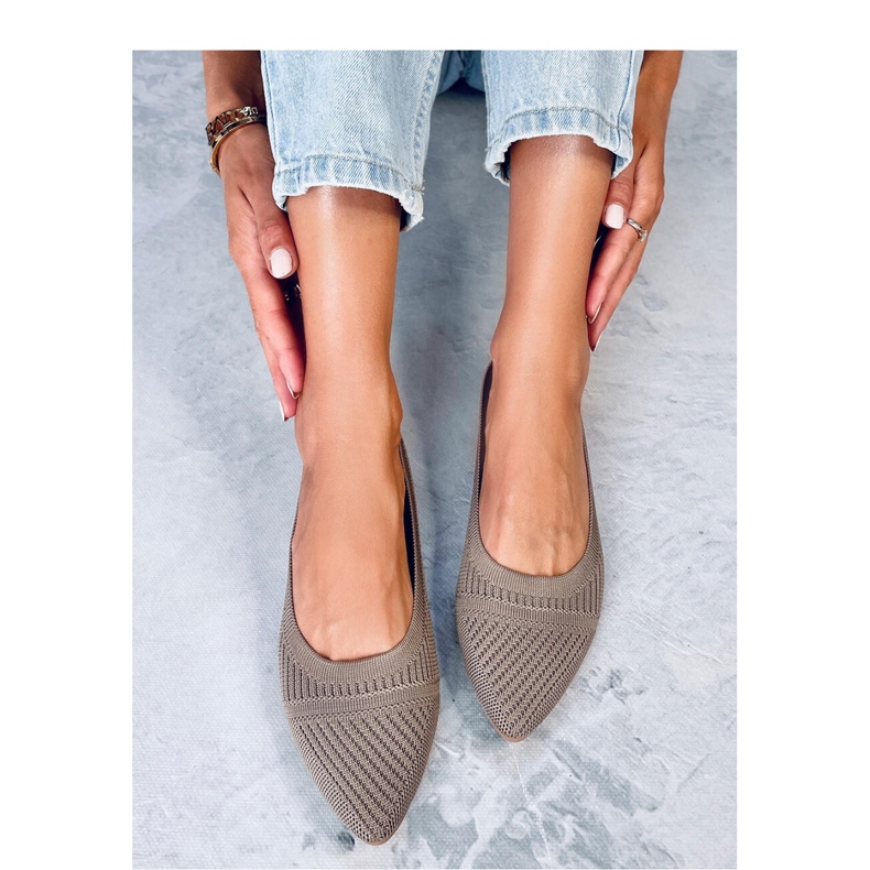 Bailarinas tejidas Kayla Khaki - Inello marrón 2
