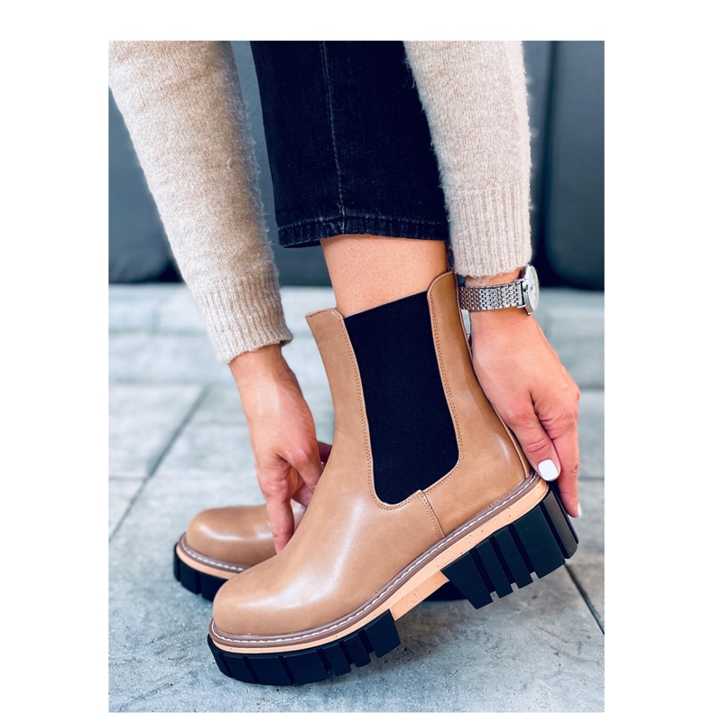 Botas Chelsea de mujer Bella LT.KHAKI - Inello marrón 2