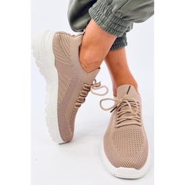 Deportivas calcetín caqui marrón 1