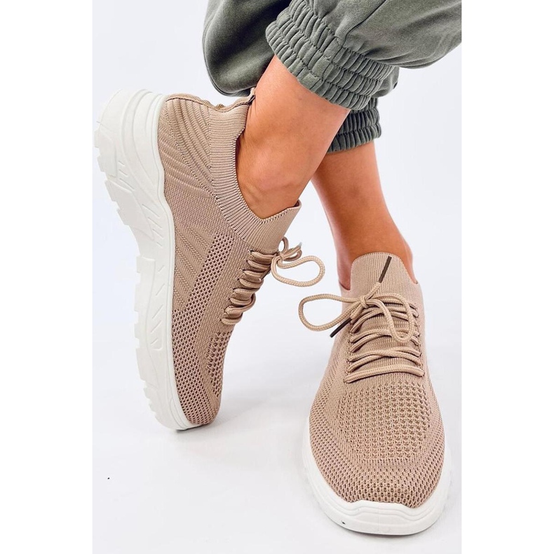 Deportivas calcetín caqui marrón 1 Deportivas calcetín caqui marrón 1