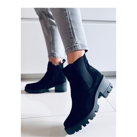 Botines Chelsea de tacón negros 4