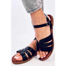 Sandalias planas mujer negras negro 2
