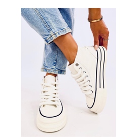 Zapatillas blancas con plataforma blanco 2