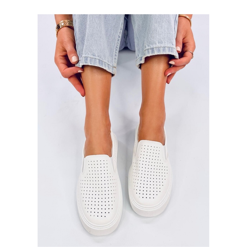 Zapatillas slip-on blancas caladas blanco 1