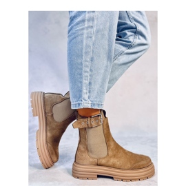 Botas Chelsea de mujer Carls Caqui - Inello marrón 2