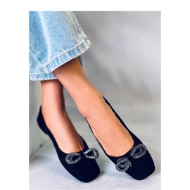 Bailarinas de ante con lazo Serna Nero - Inello negro 3