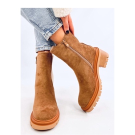 Botas Chelsea con puño tipo jersey caqui marrón 1