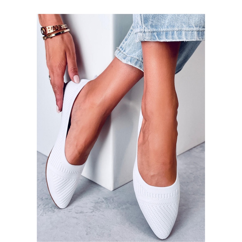Bailarinas tejidas blancas blanco 1 Bailarinas tejidas blancas blanco 1