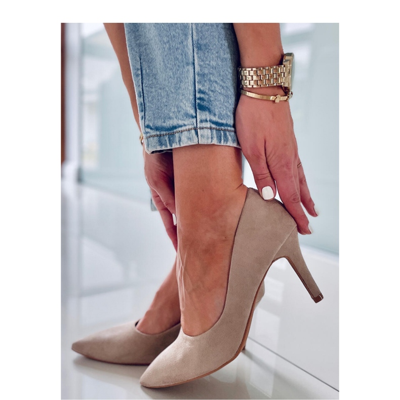 Tacones clásicos de mujer Eurielle Khaki - Inello beige 2