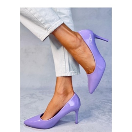 Charlotte Salón stiletto de charol morado - Inello violeta 2
