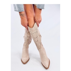 Corbins Bota cowboy calada beige - Inello 3