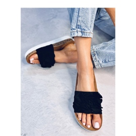 Chanclas de mujer con suela alta, Negro 3