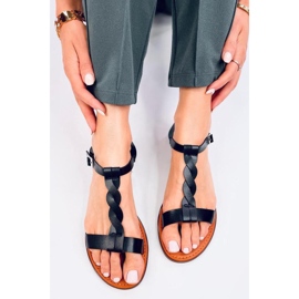 Sandalias planas mujer Negro 2