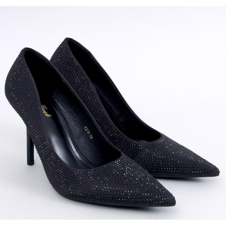 Tacones de mujer Paulis negros con circonitas - Inello 1
