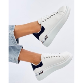 Zapatillas negras de mujer blanco 1