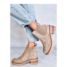Botas Chelsea Bria Caqui - Inello beige 3
