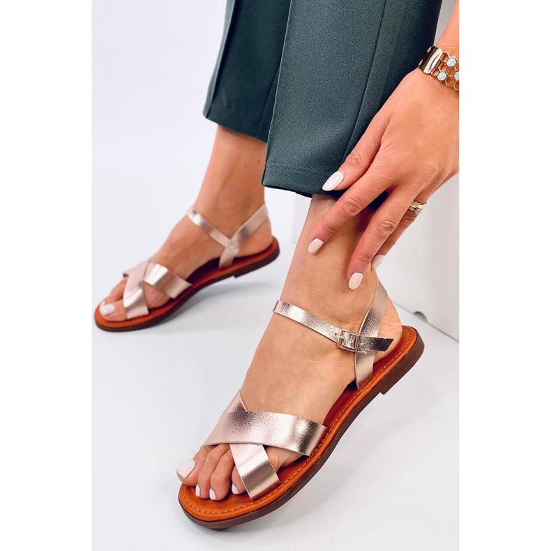 Sandalias Champán de mujer rosa 1