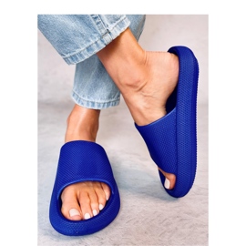 Chanclas de goma azul real 3
