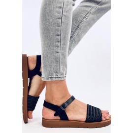 Sandalias estilo boho negras negro 3