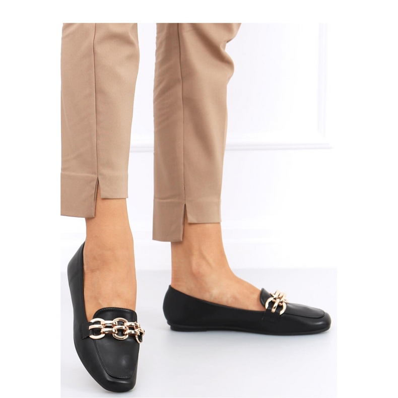 Mocasines de mujer Negro 2