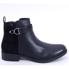 Botas Chelsea de mujer en ante flor Amil Negro - Inello 4